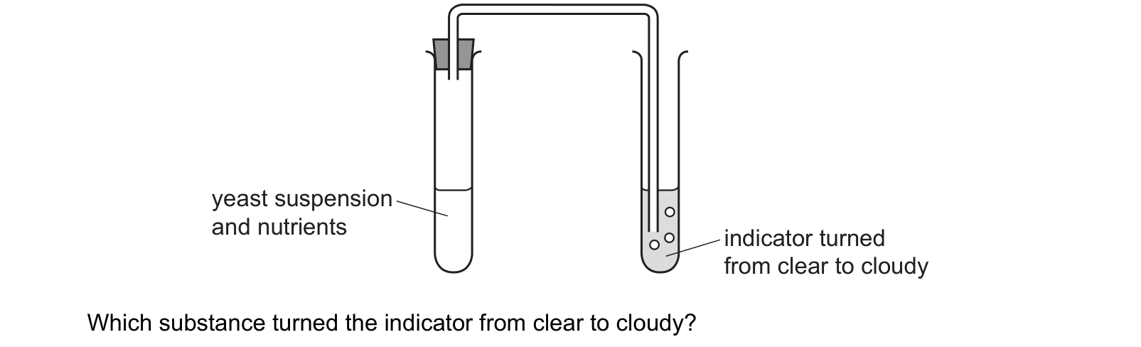 Diagram from the Cambridge Biology 0610 Paper 1 February/March 2023 paper, variant 2, question 22.