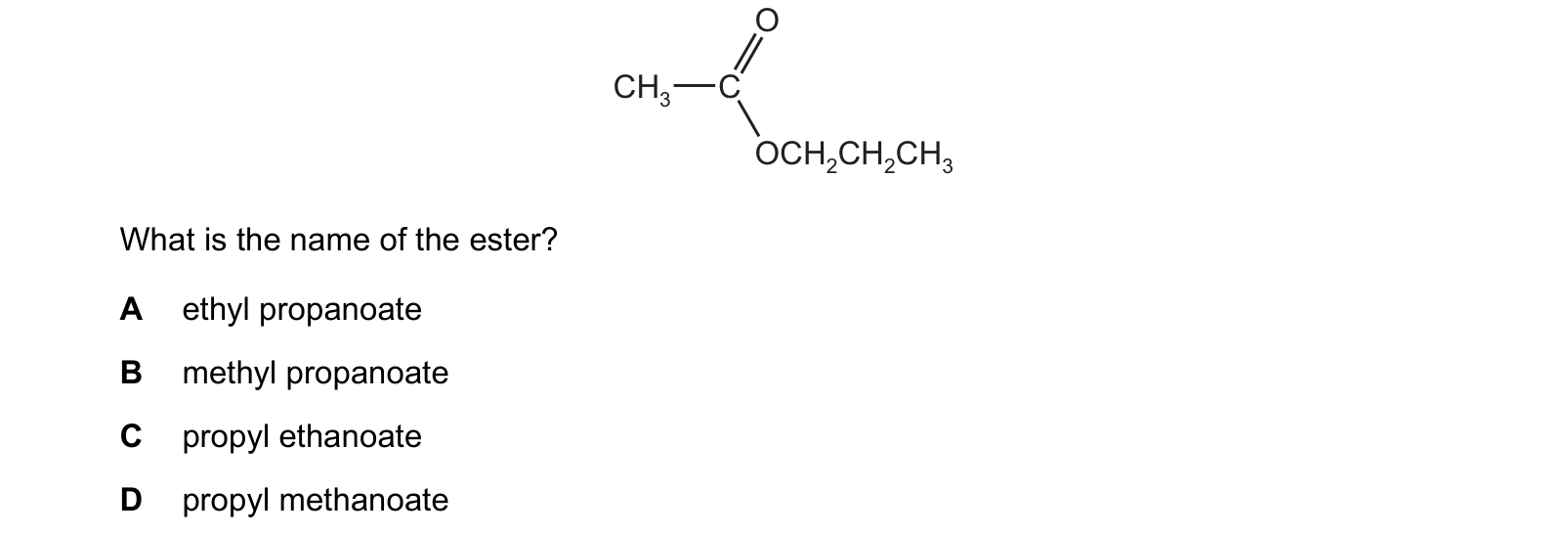 Diagram from the Cambridge Chemistry 0620 Paper 2 May/June 2019 paper, variant 1, question 39.