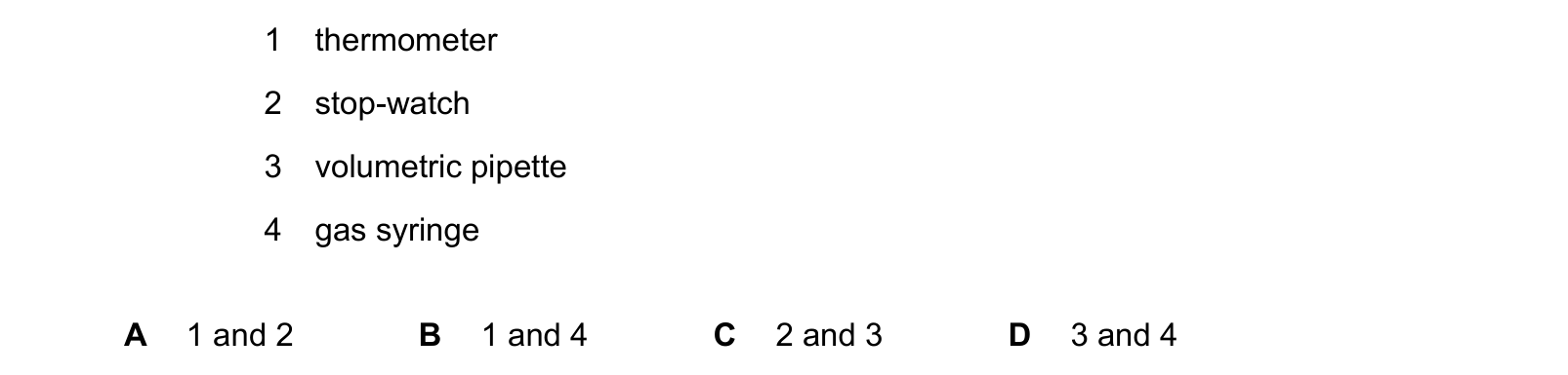 Diagram from the Cambridge Chemistry 0620 Paper 1 May/June 2024 paper, variant 3, question 39.