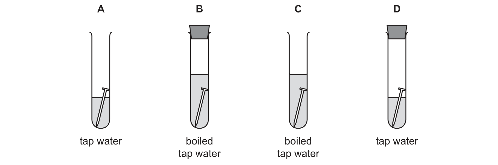 Diagram from the Cambridge Chemistry 0620 Paper 1 October/November 2021 paper, variant 2, question 29.