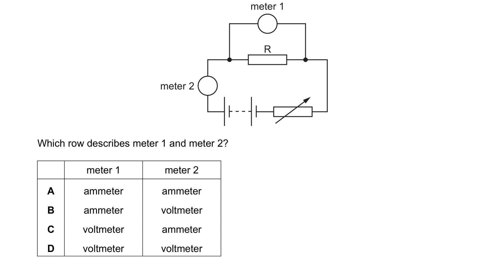 Diagram from the Cambridge Physics 0625 Paper 1 October/November 2022 paper, variant 3, question 29.