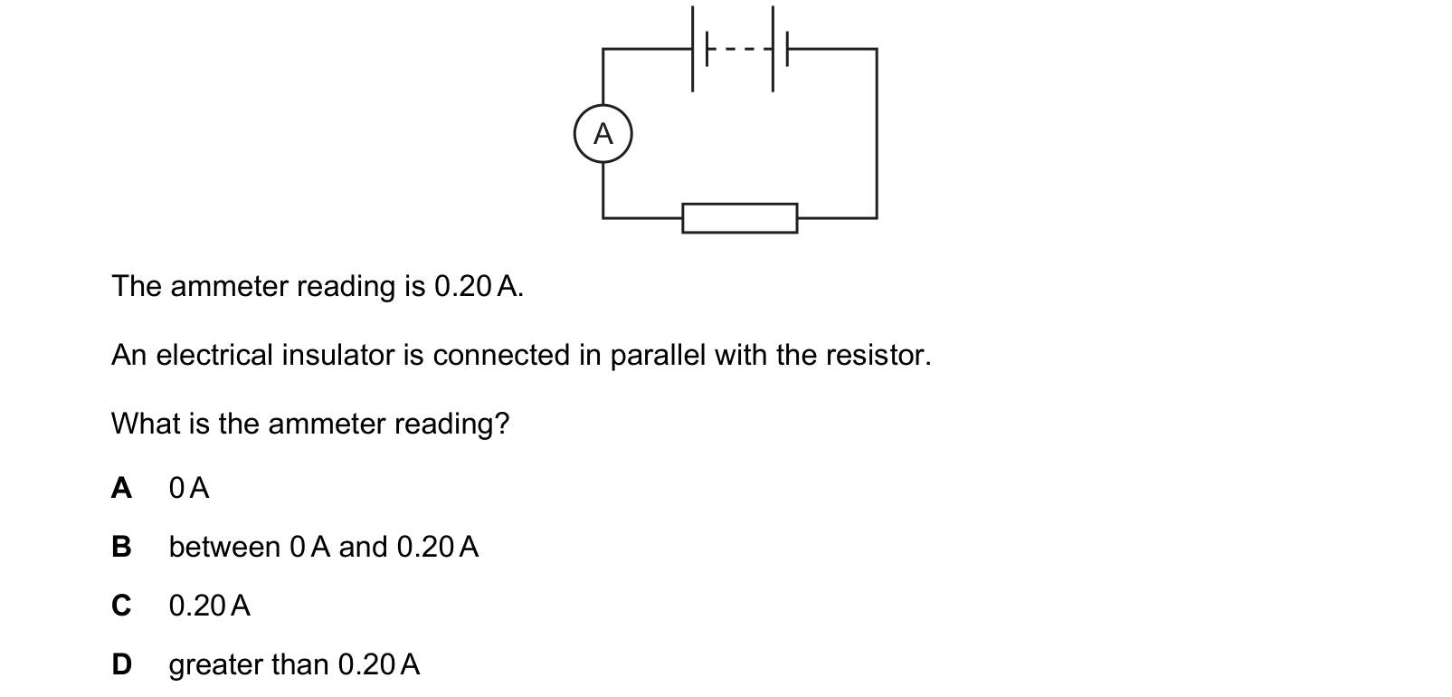 Diagram from the Cambridge Physics 0625 Paper 1 October/November 2023 paper, variant 2, question 25.