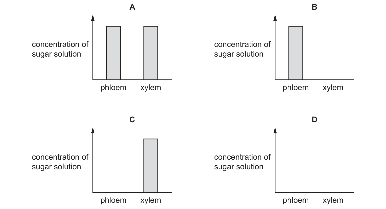 Diagram from the Cambridge Co-ordinated Sciences 0654 Paper 1 May/June 2021 paper, variant 1, question 7.