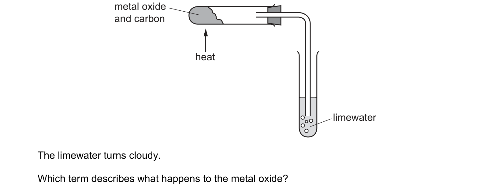 Diagram from the Cambridge Co-ordinated Sciences 0654 Paper 1 October/November 2023 paper, variant 2, question 18.