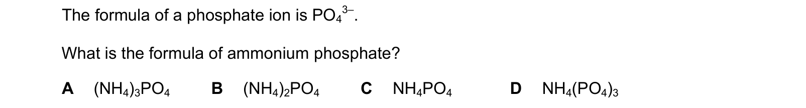 Table from the Cambridge Co-ordinated Sciences 0654 Paper 2 October/November 2024 paper, variant 1, question 17.