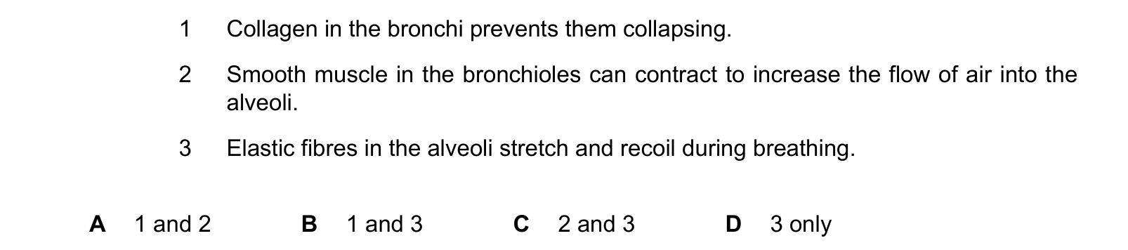 Diagram from the Cambridge Biology 9700 Paper 1 February/March 2024 paper, variant 2, question 37.