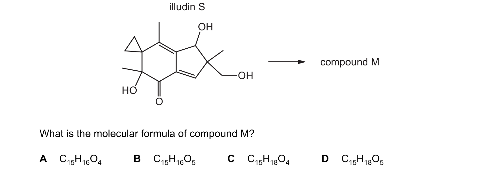 Diagram from the Cambridge Chemistry 9701 Paper 1 February/March 2023 paper, variant 2, question 28.