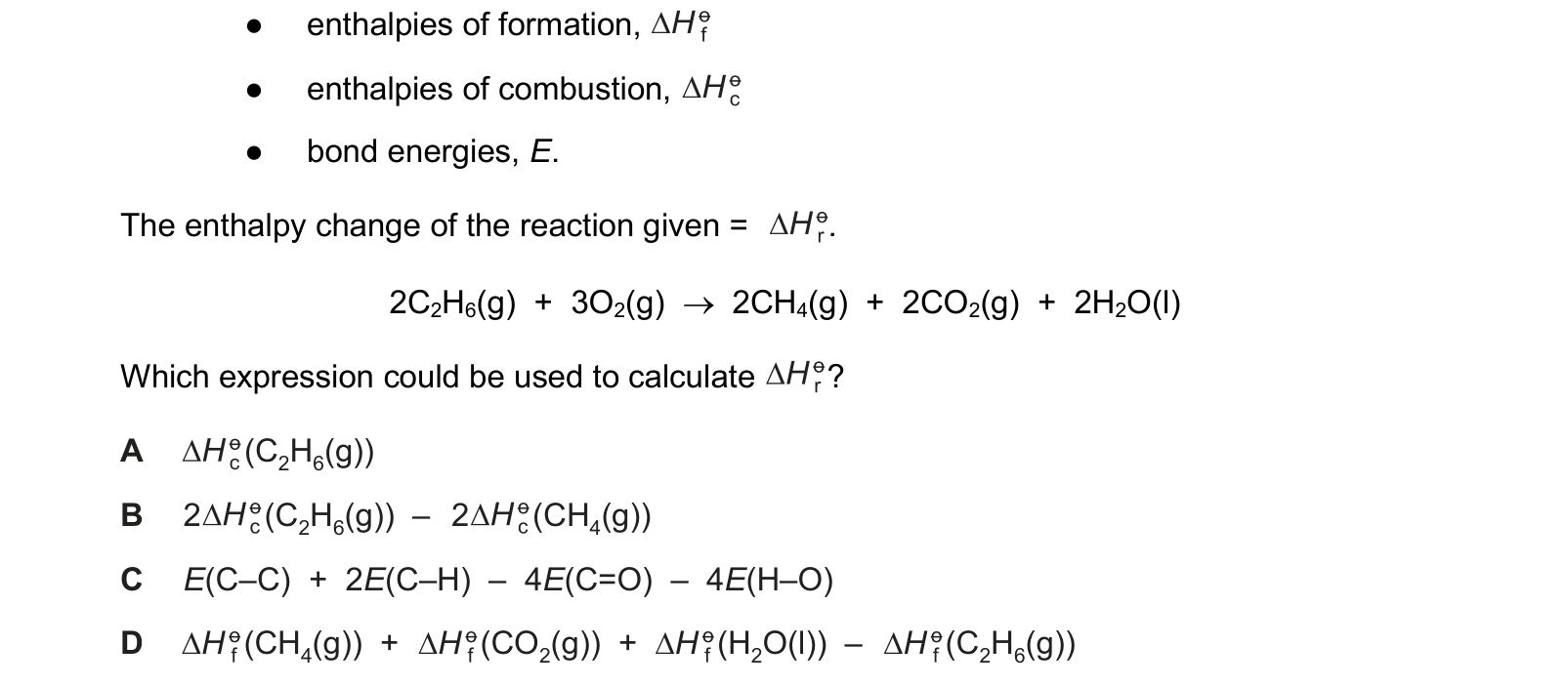 Diagram from the Cambridge Chemistry 9701 Paper 1 February/March 2024 paper, variant 2, question 9.
