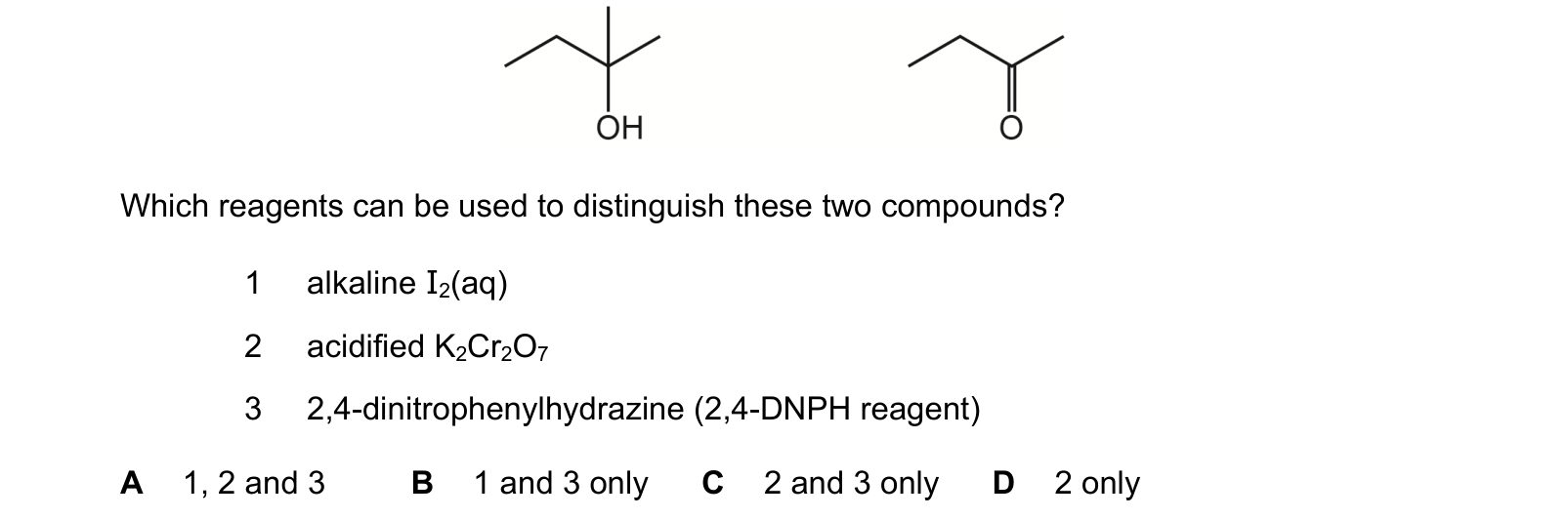 Diagram from the Cambridge Chemistry 9701 Paper 1 May/June 2022 paper, variant 1, question 35.