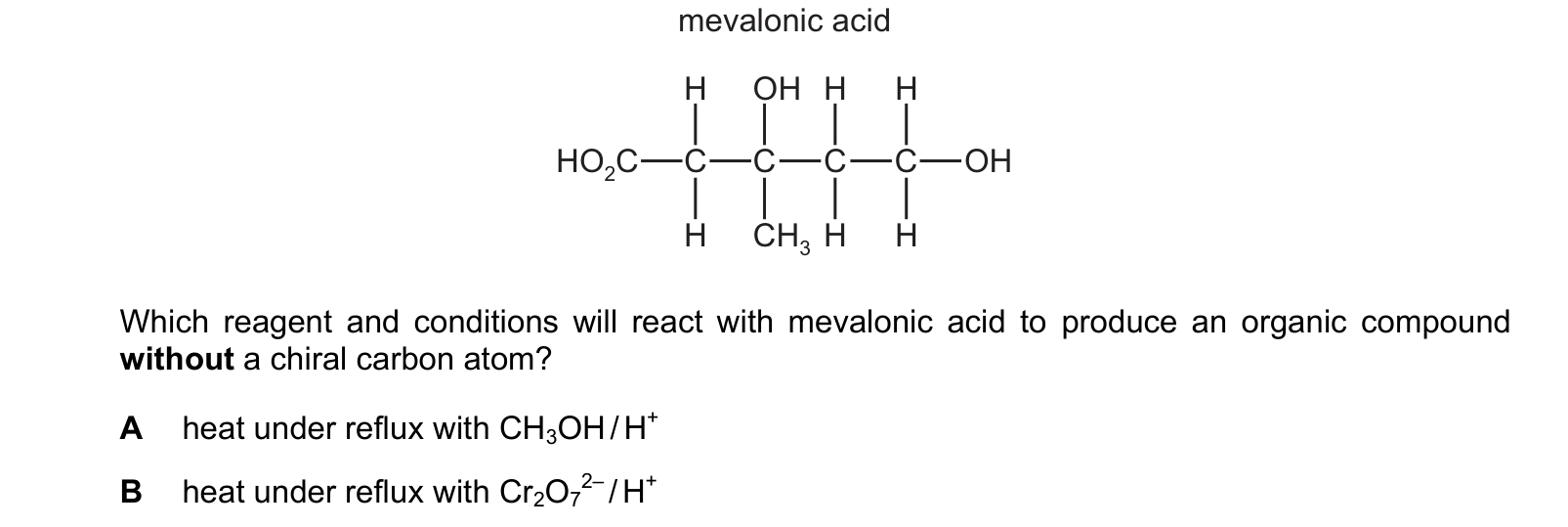 Diagram from the Cambridge Chemistry 9701 Paper 1 May/June 2022 paper, variant 3, question 28.
