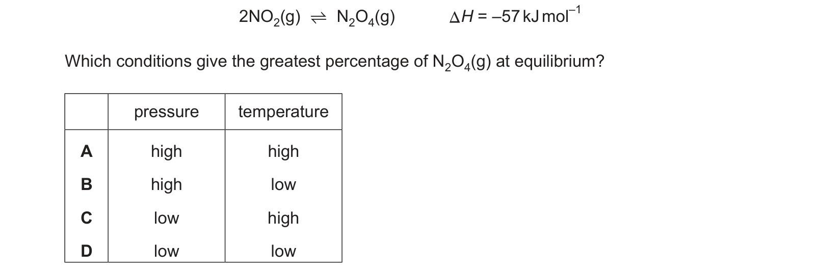 Diagram from the Cambridge Chemistry 9701 Paper 1 October/November 2023 paper, variant 1, question 12.