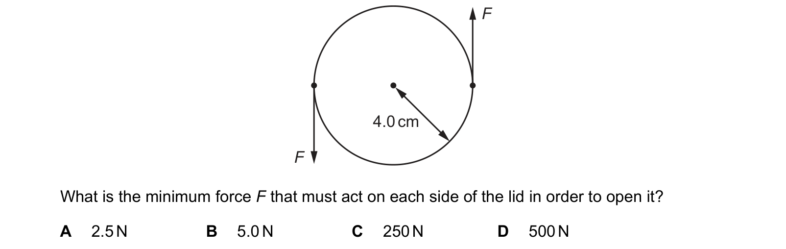 Diagram from the Cambridge Physics 9702 Paper 1 October/November 2023 paper, variant 1, question 11.