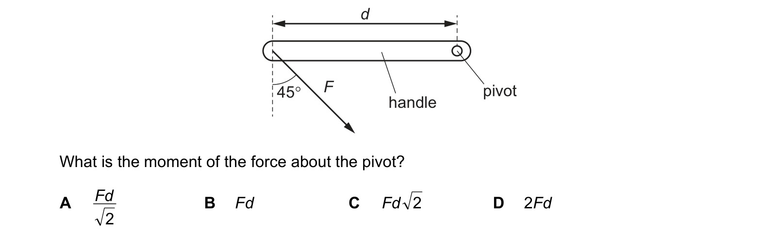 Diagram from the Cambridge Physics 9702 Paper 1 October/November 2023 paper, variant 2, question 11.