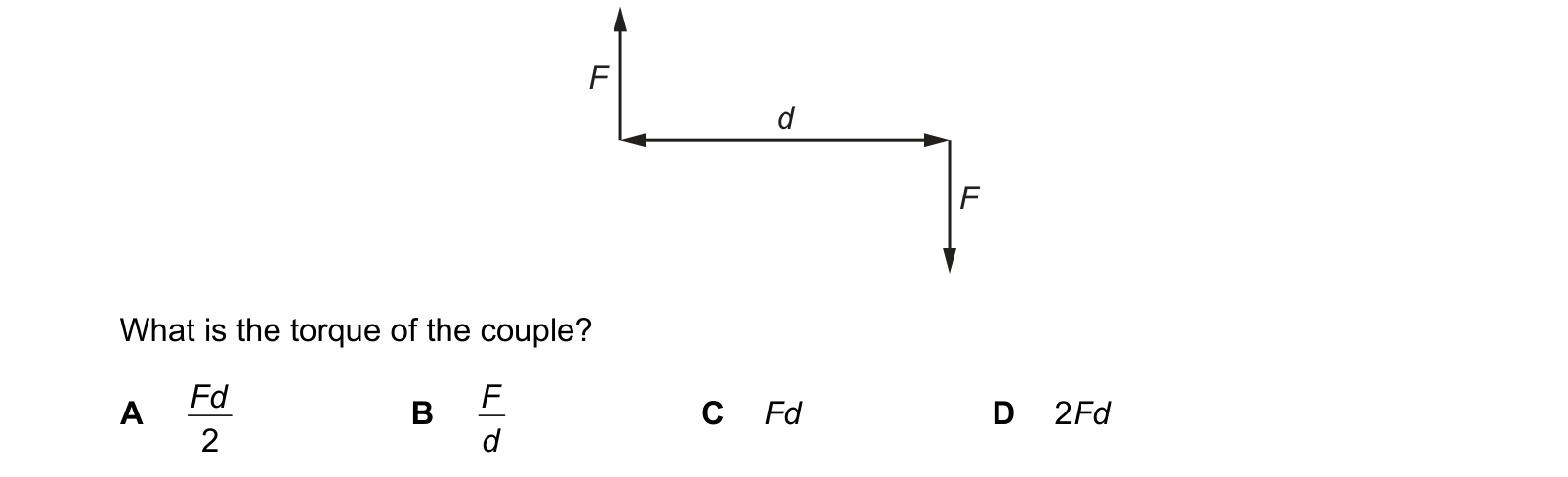 Table from the Cambridge Physics 9702 Paper 1 October/November 2023 paper, variant 2, question 12.