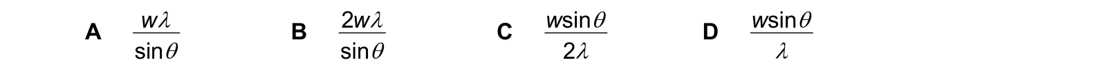 Table from the Cambridge Physics 9702 Paper 1 October/November 2024 paper, variant 1, question 30.