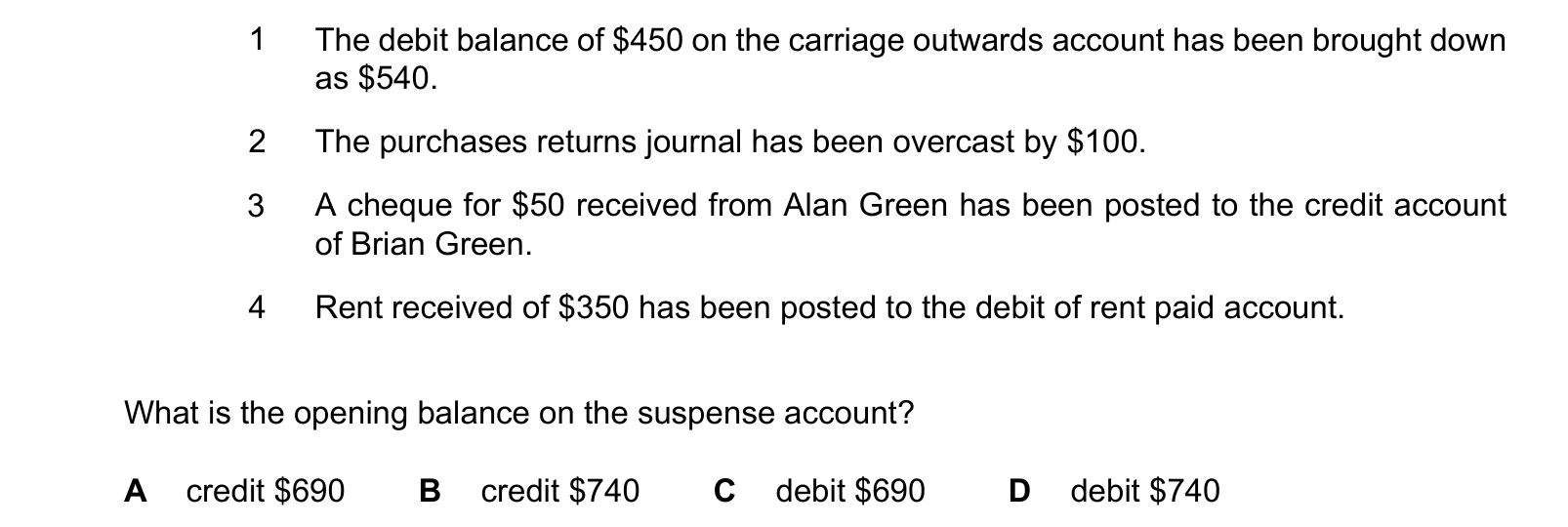 Diagram from the Cambridge Accounting 9706 Paper 1 May/June 2024 paper, variant 1, question 7.