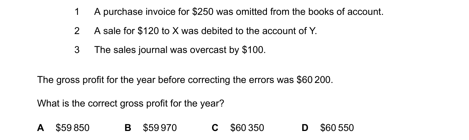 Diagram from the Cambridge Accounting 9706 Paper 1 May/June 2024 paper, variant 2, question 7.