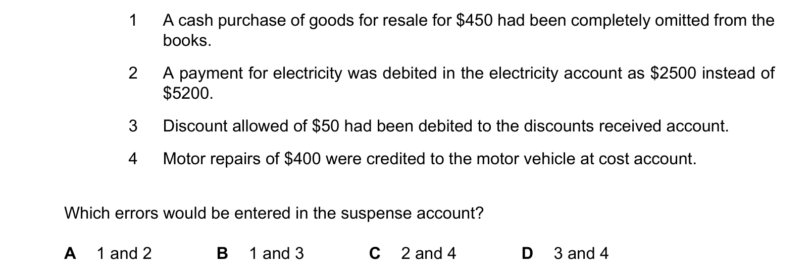 Diagram from the Cambridge Accounting 9706 Paper 1 October/November 2024 paper, variant 1, question 8.