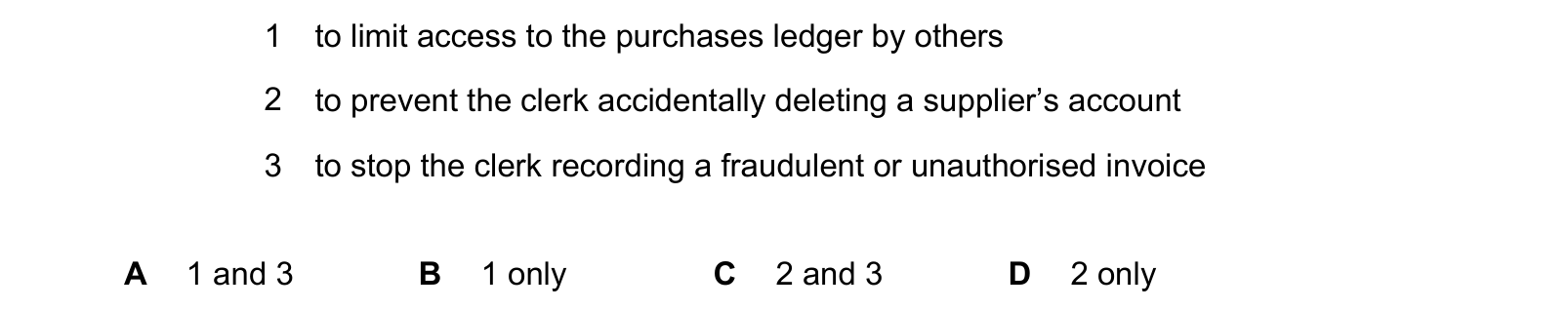 Diagram from the Cambridge Accounting 9706 Paper 1 October/November 2024 paper, variant 2, question 2.