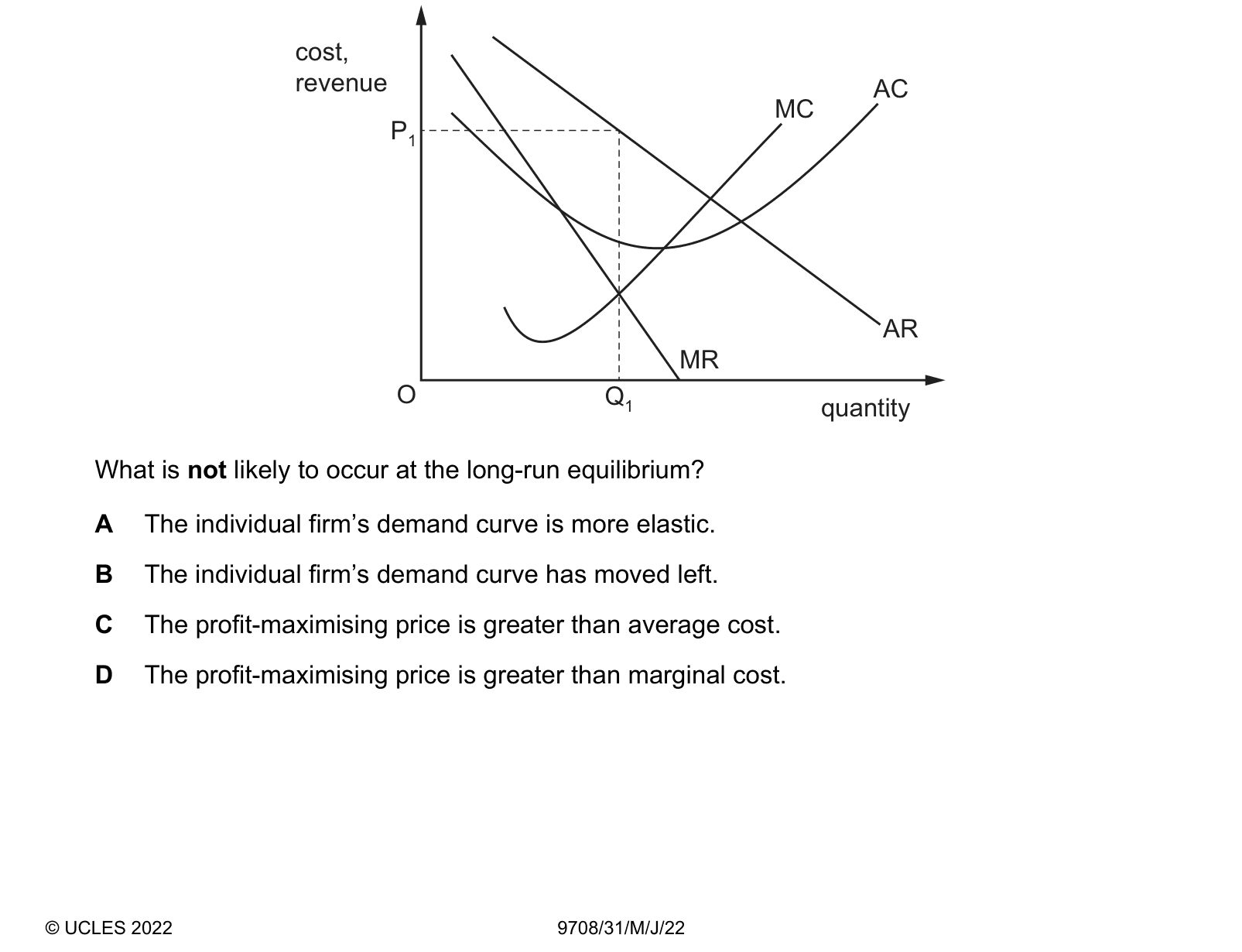 Diagram from the Cambridge Paper 3 (A Level) May/June 2022 paper, variant 1.
